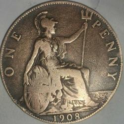 İNGİLTERE 1908  1 PENNY