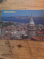 Galata kulesi ve İstanbul genel görünüş Kartpostal 15.5x10.5 ebatında