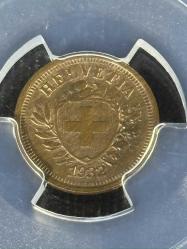 PCGS MS62BN – 1932 B İsviçre 1 Rap Sertifikalı | NFC Çipli Özel Koleksiyon Parası