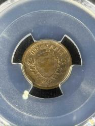 PCGS MS62BN – 1932 B İsviçre 1 Rap Sertifikalı | NFC Çipli Özel Koleksiyon Parası