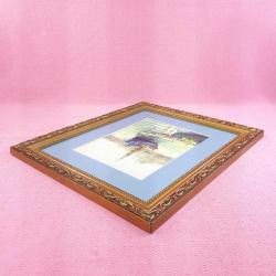 İSTANBUL HALİÇ VE KUM TEKNESİ TEMALI , ALTIN YALDIZ AHŞAP ÇERÇEVELİ , İMZALI YAĞLIBOYA RESİM