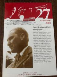27 EKİM 2008 - TAKVİM YAPRAĞI - DOĞUM GÜNÜ HEDİYESİ - GAZİ MUSTAFA KEMAL ATATÜRK FOTOĞRAFLI BÜYÜKÇEKMECE BELEDİYESİ TAKVİMİ - Amerikalı çocuklara tavsiyeler - Amerikalı çocukla mektuplaşma - 1492- Kristof Kolomb Küba'yı keşfetti ve İspanya adına el koydu - 1913- Mustafa Kemal, Sofya Ataşemiliterliği görevine atandı2005 - Tiyatro sanatçısı 48 yaşındaki Şefik Kıran, Bakırköy'de oturduğu apartmanın boşluğunda ölü bulundu