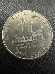 ABD USA Amerika 5 Cent 2004 P Hatıra Lewis ve Clark Sevkinin 200. Yıldönümü. Keelboat