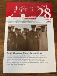 28 KASIM 2008 - TAKVİM YAPRAĞI - DOĞUM GÜNÜ HEDİYESİ - GAZİ MUSTAFA KEMAL ATATÜRK FOTOĞRAFLI BÜYÜKÇEKMECE BELEDİYESİ TAKVİMİ - Latife Hanım ve Kazım Karabekir ile - Kazım Karabekir - 2 - 1920- Mehmet Akif (Ersoy) ve Eşref Edip 