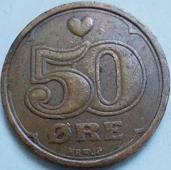 DANİMARKA 50 Öre, 1989 ÇÇT 