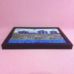 İZNİK VAKFI 2002 EL YAPIMI BOĞAZİÇİ SWISSOTEL VE DOLMABAHÇE SARAYI TASVİRLİ ÇİNİ RESİM PANO