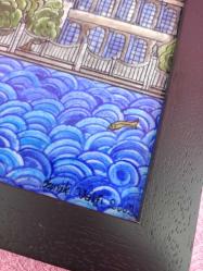 İZNİK VAKFI 2002 EL YAPIMI BOĞAZİÇİ SWISSOTEL VE DOLMABAHÇE SARAYI TASVİRLİ ÇİNİ RESİM PANO