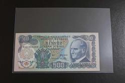 6.EMİSYON 2.TERTİP O HARFİ 500 LİRA ÇİL KONDİSYONDA