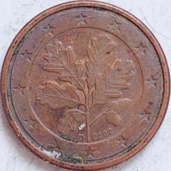 ALMANYA 1 Eurocent, 2002 ÇÇT  