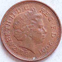 BİRLEŞİK KRALLIK 1 Penny, 2001 ÇÇT (II. Elizabeth)