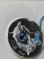 Cameroon 500 Francs 2021 – Hug me Dolphins with Sertifikalı ve kutulu Kamerun Gümüş Hatıra Para