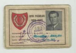 1963 SENESİNDEN ORDU PAZARLARI ESKİ GİRİŞ KARTI...