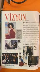 VİZYON DERGİSİ - NİSAN 1999 -  ALEV EBUZZİYA – AYŞE KULİN – BEDRİ BAYKAM – ATİLLA DORSAY – MEHMET GÜLERYÜZ – EROL AKYAVAŞ – DEMET YORUÇ – SEDEF DELEN – TUVANA – HÜLYA BANKOĞLU EKŞİGİL – ŞENAY AKAY – GÖKSUN ÇAM – ASU EMRE – LALE SALGAR – TURGUT SALGAR – YEŞİM USTAOĞLU – KEREM ÇALIŞKAN – ELİF ILGAZ – TAYFUN TALİPOĞLU – YILMAZ ODABAŞI – AHMET KALELİ  BU YAZ NELER MODA OLACAK? – GÜMÜŞ VE ALTIN TAKILAR – AYŞE KULİN’İN İSTANBUL’U – ALEV EBUZZİYA İLE RÖPORTAJ – YAZ ’99 MODA TRENDLERİ – ECZACIBAŞI BAYAN VOLEYBOL TAKIMI’NIN AVRUPA KUPASI ZAFERİ – ATİLLA DORSAY’DAN FİLM FESTİVALİ DEĞERLENDİRMESİ – GUCCI VE EMPORIO ARMANI’DEN İLKBAHAR-YAZ KOLEKSİYONLARI – VAKKO’DAN ’70’LER ESİNTİSİ – ESCADA’DAN “MARGARETHA LEY” KOLEKSİYONU – CALVIN KLEIN’DAN YALIN HATLAR – CLARINS’İN YENİ “TEINT ULTRA-VELOURS” ÜRÜNÜ – KEREM ÇALIŞKAN VE TAYFUN TALİPOĞLU’NUN SON OKUMALARI VE DENEYİMLERİ – AHMET KALELİ’DEN MOBİLYA TASARIMLARI  - 170 SAYFA