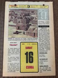 16 ŞUBAT 1979 - TAKVİM YAPRAĞI - DOĞUM GÜNÜ HEDİYESİ - HÜRRİYET TAKVİMİ -  ÖLÜM TANRISI ROMANI - Tıp yazıları yazarı Dr. Nuri Ergene'nin ölümü (1964) - Aktör SalihTozan'ın ölümü (1963) - Türk Hava Kuvvetleri'nin kuruluşu (1925)