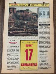 17 ŞUBAT 1979 - TAKVİM YAPRAĞI - DOĞUM GÜNÜ HEDİYESİ - HÜRRİYET TAKVİMİ -  ÖLÜM TANRISI ROMANI - Medeni Kanun'un kabulü (1926) - Gümüşhane'nin Kelkit, Trabzon'un Akçabaat Tonya, Urfa'nın Birecik ilçelerinin kuruluşu - Kafkasya Milli Kahramanı Şeyh Şamil'in ölümü (1871)