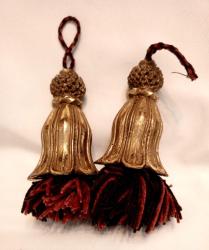 FRANSIZ ALTIN DORELİ PERDE PÜSKÜLÜ 2 ADET