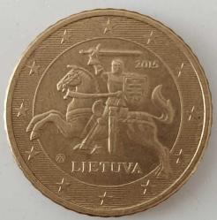 2015 LİTVANYA 50 EURO CENT ORİJİNAL MADENİ PARASI 4VVV1E NADİR