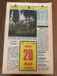 20 MAYIS 1979 - TAKVİM YAPRAĞI - DOĞUM GÜNÜ HEDİYESİ - HÜRRİYET TAKVİMİ - ÖLÜM TANRISI ROMANI - Kırklareli Panayırı - İnegöl Sarıpınar'da 
