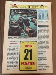 21 MAYIS 1979 - TAKVİM YAPRAĞI - DOĞUM GÜNÜ HEDİYESİ - HÜRRİYET TAKVİMİ - ÖLÜM TANRISI ROMANI - Ezine Panayırı - Fatih Sultan Mehmet'in cenaze töreni (1481)