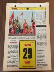 29 MAYIS 1979 - TAKVİM YAPRAĞI - DOĞUM GÜNÜ HEDİYESİ - HÜRRİYET TAKVİMİ - ÖLÜM TANRISI ROMANI - İstanbul'da Fetih şenlikleri - Kırklareli'nde Kıyıköy Panayirı - Türk Bayrağı Kanunu'nun yürürlüğe girişi