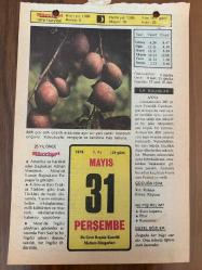 31 MAYIS 1979 - TAKVİM YAPRAĞI - DOĞUM GÜNÜ HEDİYESİ - HÜRRİYET TAKVİMİ - ÖLÜM TANRISI ROMANI - Haydarpaşa modern silosunun hizmete girişi - Muş Depremi (1946)