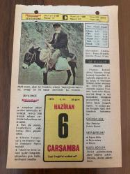 6 HAZİRAN 1979 - TAKVİM YAPRAĞI - DOĞUM GÜNÜ HEDİYESİ - HÜRRİYET TAKVİMİ - PİS BİR İŞ ROMANI -Adalet Partisi kurucularından Org. Ragıp Gümüşpala'nın ölümü (1969) - İhtiyarlık Sigortası'nın kabulü (1949) - Lüleburgaz, Ahmetbey bucağı Panayırı