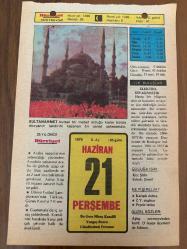21 HAZİRAN 1979 - TAKVİM YAPRAĞI - DOĞUM GÜNÜ HEDİYESİ - HÜRRİYET TAKVİMİ - PİS BİR İŞ ROMANI - İstanbul Uluslararası Sanat ve Kültür Festivali - Futbolcu Aslan Nihat'ın ölümü (1972) - Soyadı Kanunu'nun kabulü (1934) - Estergon Fatihi Lâla Mehmet Paşa'nın ölümü