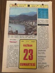 23 HAZİRAN 1979 - TAKVİM YAPRAĞI - DOĞUM GÜNÜ HEDİYESİ - HÜRRİYET TAKVİMİ - PİS BİR İŞ ROMANI - Besteci Fehmi Tokay'ın ölümü (1959) - İlk Türk kadın tiyatro oyuncusu Afife Hanım' ın ölümü (1941) - Hatay'ın anavatana katılması (1939)