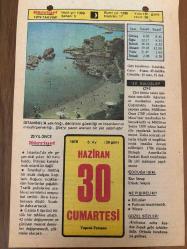 30 HAZİRAN 1979 - TAKVİM YAPRAĞI - DOĞUM GÜNÜ HEDİYESİ - HÜRRİYET TAKVİMİ - PİS BİR İŞ ROMANI - Bitlis'in Tatvan ilçesinde 