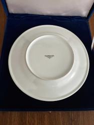 Osmanlı armalı Kütahya porselen tabak