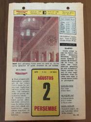 2 AĞUSTOS 1979 - TAKVİM YAPRAĞI - DOĞUM GÜNÜ HEDİYESİ - HÜRRİYET TAKVİMİ - PİS BİR İŞ ROMANI - Aktör Ahmet Fehim Efendi'nin ölümü (1930) - 1. Dünva Savaşı'na girmek için Türkiye'nin seferberlik  ilanı (1916)