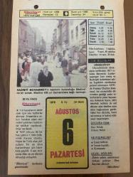 6 AĞUSTOS 1979 - TAKVİM YAPRAĞI - DOĞUM GÜNÜ HEDİYESİ - HÜRRİYET TAKVİMİ - PİS BİR İŞ ROMANI - 2. Dünya Savaşı'nda Amerikalılar tarafından Japonya'nın Hiroşima şehrine ilk atom bombasının atılışı. 66.000 ölü, 69.000 yaralı (1945) - 1. Dünya Savaşı'nda düşman birliklerin Anafartalar'a asker çıkarması (1915)
