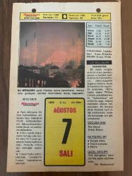 7 AĞUSTOS 1979 - TAKVİM YAPRAĞI - DOĞUM GÜNÜ HEDİYESİ - HÜRRİYET TAKVİMİ - PİS BİR İŞ ROMANI - Lala Mustafa Paşa'nın ölümü (1580)