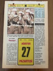 27 AĞUSTOS 1979 - TAKVİM YAPRAĞI - DOĞUM GÜNÜ HEDİYESİ - HÜRRİYET TAKVİMİ - PİS BİR İŞ ROMANI - Afyonkarahisar'ın kurtuluşu (1922) - Sinop'ta 