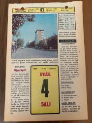 4 EYLÜL 1979 - TAKVİM YAPRAĞI - DOĞUM GÜNÜ HEDİYESİ - HÜRRİYET TAKVİMİ - PİS BİR İŞ ROMANI - Bigadiç, Bilecik, Bozöyük, Denizli'nin Buldan, İzmir'in Bayındır ve Tire, Kütahya'nın Simav, Manisa'nın Kula ve ve Sarıgöl ilçelerinin 