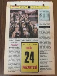 24 EYLÜL 1979 - TAKVİM YAPRAĞI - DOĞUM GÜNÜ HEDİYESİ - HÜRRİYET TAKVİMİ - PİS BİR İŞ ROMANI - Bolvadin'in 