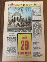 29 EYLÜL 1979 - TAKVİM YAPRAĞI - DOĞUM GÜNÜ HEDİYESİ - HÜRRİYET TAKVİMİ - PİS BİR İŞ ROMANI - Sarıkamış'ın 