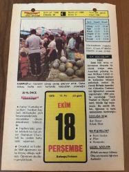 18 EKİM 1979 - TAKVİM YAPRAĞI - DOĞUM GÜNÜ HEDİYESİ - HÜRRİYET TAKVİMİ - HAREM'İN SIRRI ROMANI - Adana'nın Saimbeyli ilçesinin 