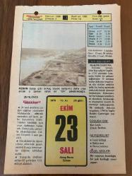 23 EKİM 1979 - TAKVİM YAPRAĞI - DOĞUM GÜNÜ HEDİYESİ - HÜRRİYET TAKVİMİ - HAREM'İN SIRRI ROMANI - Konya'da 