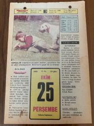 25 EKİM 1979 - TAKVİM YAPRAĞI - DOĞUM GÜNÜ HEDİYESİ - HÜRRİYET TAKVİMİ - HAREM'İN SIRRI ROMANI - Şair Behçet Kemal Çağlar'ın ölümü (1969) - Ziya Gökalp'in ölümü (1924)
