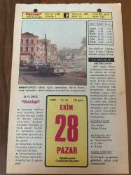 28 EKİM 1979 - TAKVİM YAPRAĞI - DOĞUM GÜNÜ HEDİYESİ - HÜRRİYET TAKVİMİ - HAREM'İN SIRRI ROMANI - Türkiye'de ilk genel nüfus sayımı: 13.650.000 kişi (1927)