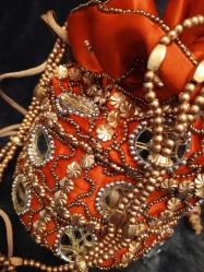 PUL  BONCUK VE AYNA İŞLEMELİ VINTAGE HEYBE MODEL  ÇANTA HİNT İŞİ