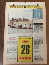 26 KASIM 1979 - TAKVİM YAPRAĞI - DOĞUM GÜNÜ HEDİYESİ - HÜRRİYET TAKVİMİ - HAREM'İN SIRRI ROMANI - Besteci Hüseyin Mayadağ'ın ölümü (1965) - İsmet Paşa'nın 