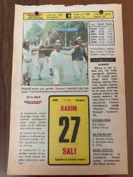 27 KASIM 1979 - TAKVİM YAPRAĞI - DOĞUM GÜNÜ HEDİYESİ - HÜRRİYET TAKVİMİ - HAREM'İN SIRRI ROMANI - İstanbul Kültür Sarayı'nın yanışı (1970) - Kore'de Kunuri Savaşı'nın başlaması (1950)