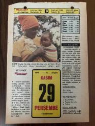 29 KASIM 1979 - TAKVİM YAPRAĞI - DOĞUM GÜNÜ HEDİYESİ - HÜRRİYET TAKVİMİ - HAREM'İN SIRRI ROMANI - Tango bestecisi Necip Celâl Antel'in ölümü - Şişe ve Cam Fabrikası'nın açılışı (1935) - İstiklâl Madalyası Kanunu'nun kabulü (1920) - Besteci Hamamizade İsmail Dede Efendi'nin ölümü (1846)
