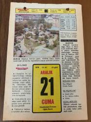 21 ARALIK 1979 - TAKVİM YAPRAĞI - DOĞUM GÜNÜ HEDİYESİ - HÜRRİYET TAKVİMİ - HAREM'İN SIRRI ROMANI - Adliye Vekili Mahmut Esat Bozkurt'un ölümü - Erbaa depremi 1.500 ölü (1942) - 3.Sultan Mehmet'in ölümü (1603)
