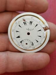 S19---- OSMANLI EMAYE KÖSTEKLİ CEP SAATİ KADRANI--74