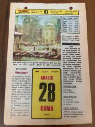 28 ARALIK 1979 - TAKVİM YAPRAĞI - DOĞUM GÜNÜ HEDİYESİ - HÜRRİYET TAKVİMİ - HAREM'İN SIRRI ROMANI - İskenderun Demir-Çelik Tesislerinin açılışı - Romancı Ahmet Mithat Efendi'nin ölümü (1913)