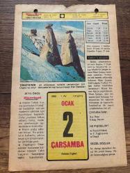2 OCAK 1980 - TAKVİM YAPRAĞI - DOĞUM GÜNÜ HEDİYESİ - HÜRRİYET TAKVİMİ - HAREM'İN SIRRI ROMANI - Türkiye Radyoları TRT 1, TRT 2, ve TRT 3 adiyla 3 koldan ayrı yayın yapmaya başladı (1975) - Mısır Çarşısı'nı kül eden yangın (1861.) - Kanuni'nin Rodos'u fethi (1523)