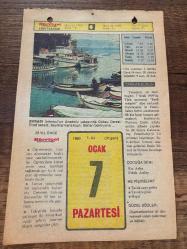 7 OCAK 1980 - TAKVİM YAPRAĞI - DOĞUM GÜNÜ HEDİYESİ - HÜRRİYET TAKVİMİ - HAREM'İN SIRRI ROMANI - Adana'nın ilçesi Osmaniye'nin kurtuluşu - Osmaniye'de 